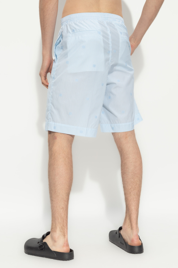 GIVENCHY 4Gモノグラム コットンタオル バミューダパンツ*BLUE Light blue Shorts with logo Givenchy - Vitkac AS